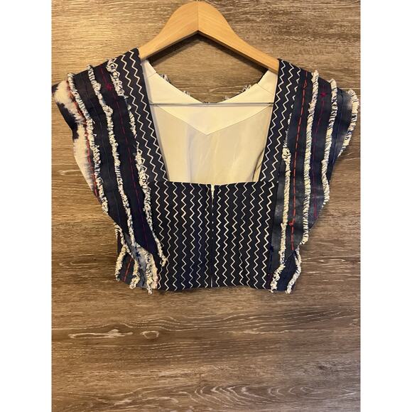 Koch Cecelia S Cropped Top See Flutter sleeve spring summer cute tank Designer - Picture 3 of 8